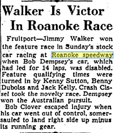 Roanoke Speedway - Sept 1953 (newer photo)